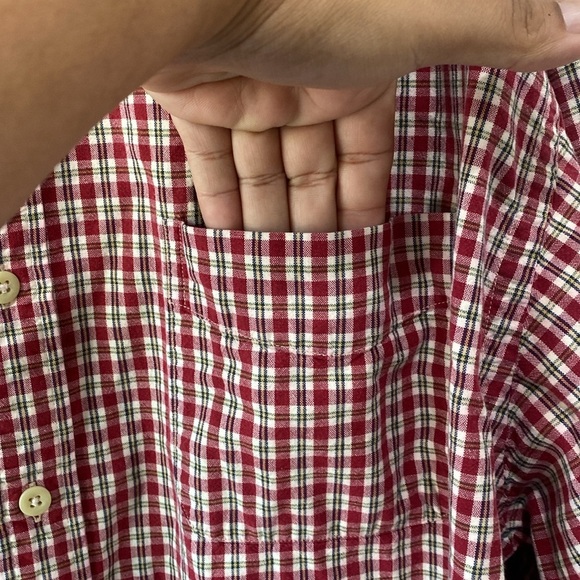 Abercrombie & Fitch Y2K Plaid Button Up Long Sleeve 100% Cotton Shirt Sz L - Picture 4 of 7